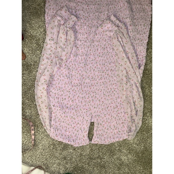 Ever New Lilac Dress US Size 20 Feminine Ruffle Purple Paisley Wedding Garden - Picture 8 of 8